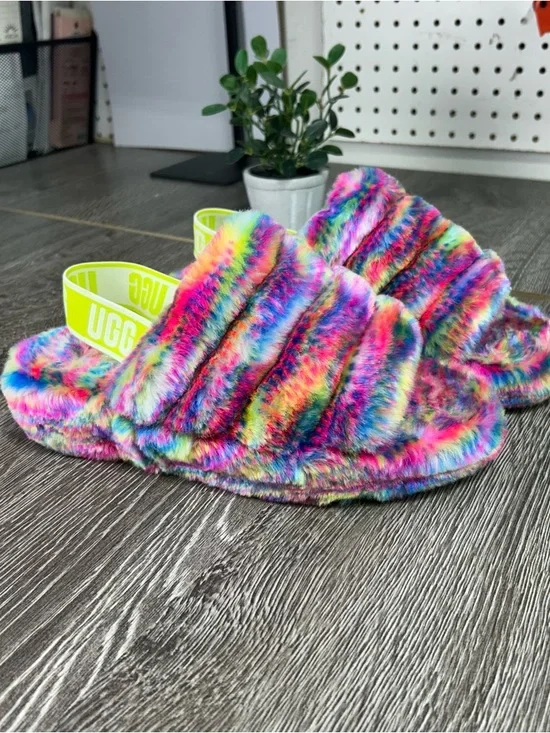 UGG FLUFF YEAH PIXELATE SLIPPERS - Picture 3 of 12